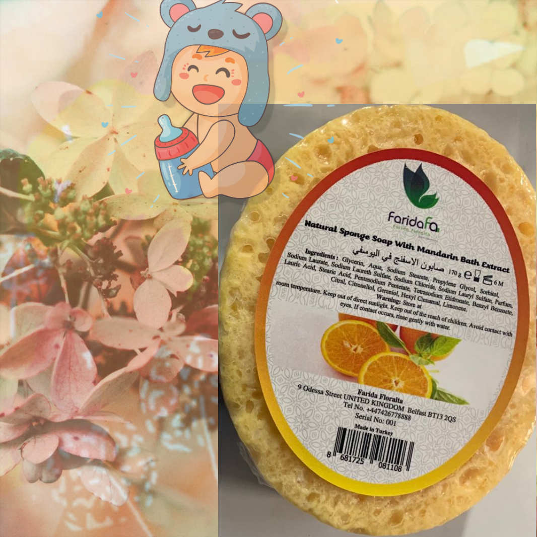 Mandarin Handmade Baby Sponge Soap